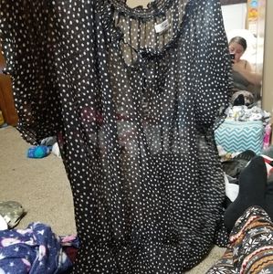 Sheer Polka dot blouse